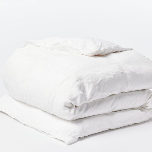 Organic Relaxed Linen Duvet Cover | Alpine White