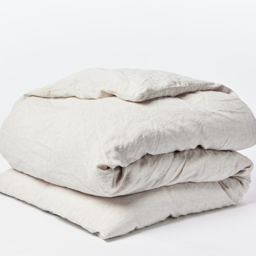 Organic Relaxed Linen Duvet Cover | Natural Chambray