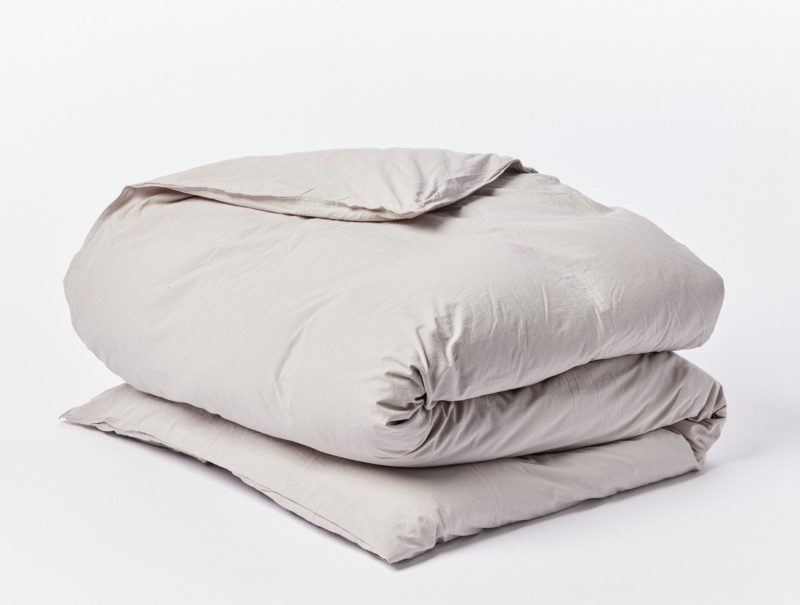 Organic Crinkled Percale™️ Duvet Cover| Pewter