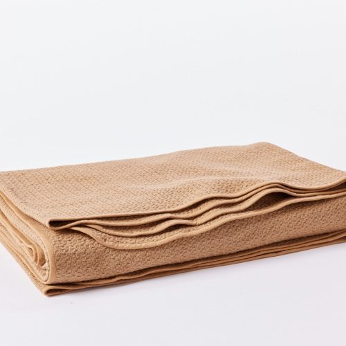 Honeycomb Organic Blanket | Ginger