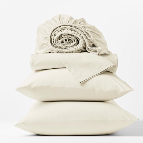 300 Thread Count Organic Percale Sheets | Undyed