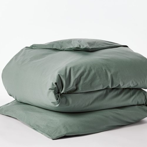 300 Thread Count Organic Percale Duvet Cover | Juniper