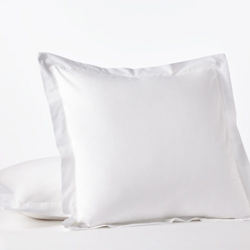 300 Thread Count Organic Percale Sham | Euro Sham | Alpine White