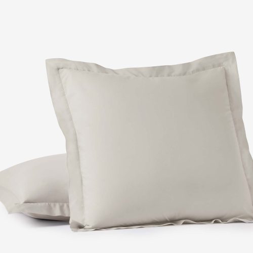 300 Thread Count Organic Percale Shams | Stone