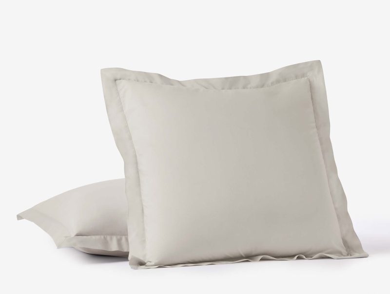 300 Thread Count Organic Percale Shams | Stone