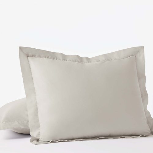 300 Thread Count Organic Percale Shams | Stone