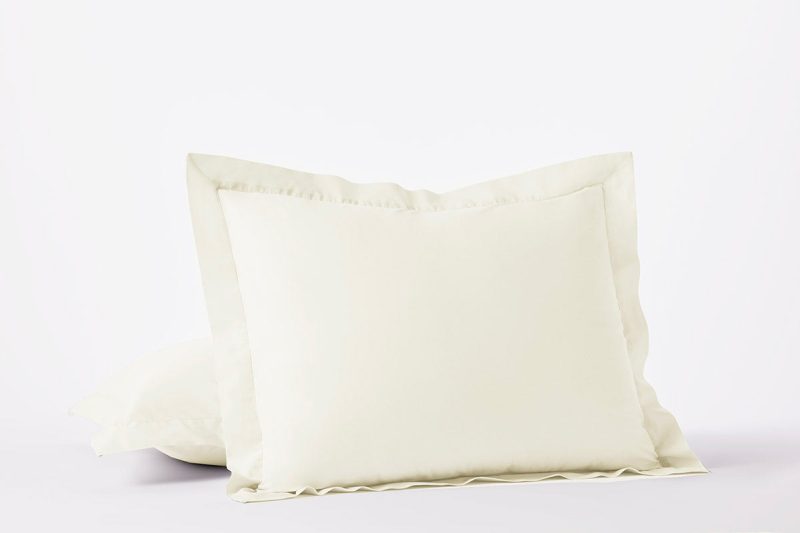 300 Thread Count Organic Percale Shams | Undyed