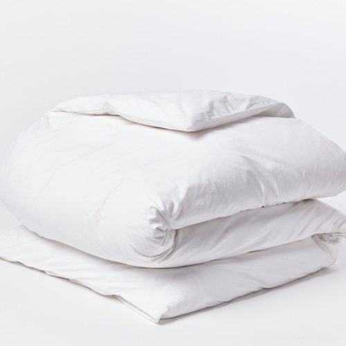 300 Thread Count Organic Percale Duvet Cover | Alpine White