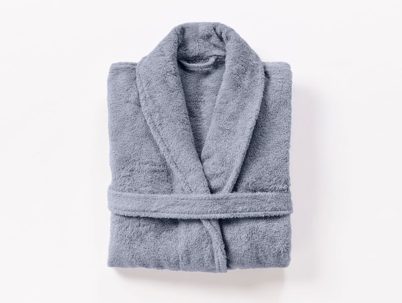 Unisex Cloud Loom Organic Robe | Steel Blue