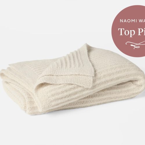 Andes Suri Alpaca Knit Throw | Ivory