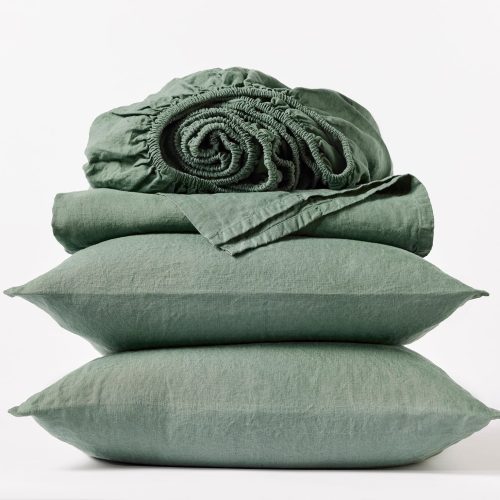 Organic Relaxed Linen Sheet Set | Juniper