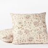 Coyuchi + Rejuvenation Flora Organic Print Sham | Undyed w/Sedona