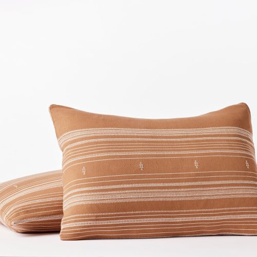 Coyuchi + Rejuvenation Inyo Organic Dobby Sham | Almond w/Undyed | Standard Sham