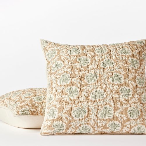 Robles Handstitched Organic Sham | Fawn w/Juniper