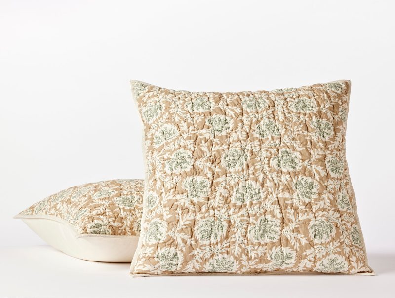 Robles Handstitched Organic Sham | Fawn w/Juniper