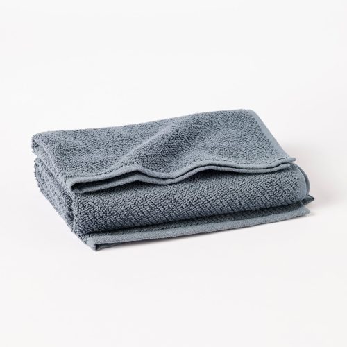 BTH Tow AirWeightOrganic GuestTowel StoneBlue B FA23 16903 2