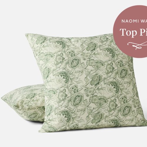 Balboa Organic Print Decorative Pillow Cover | Pine