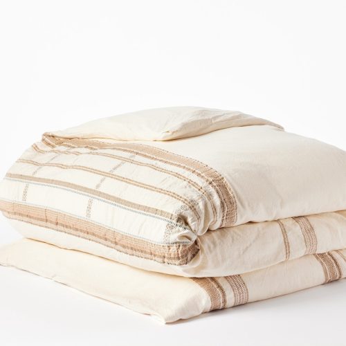 Bodega Bay Organic Duvet Cover | Undyed w/Fawn