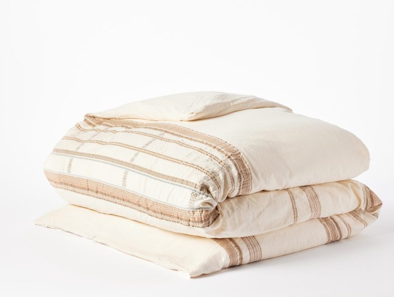 Bodega Bay Organic Duvet Cover | Undyed w/Fawn