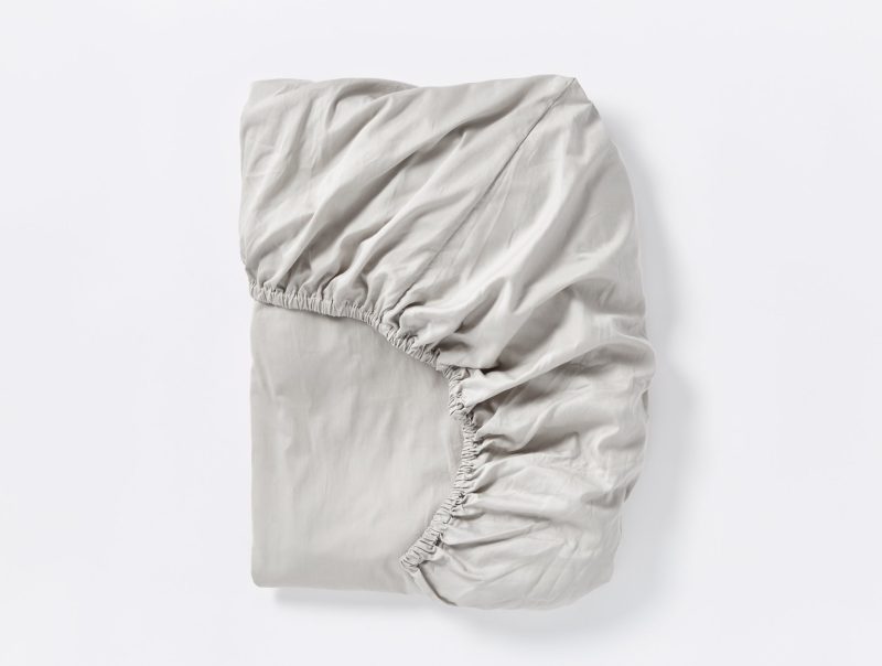 Cloud Soft Organic Sateen Fitted Sheets | Pale Gray