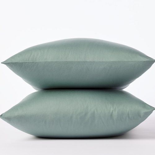 CloudSoftOrganicSateen PillowcaseSetStandardQueen Sage A SP249