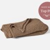 Cordillera Alpaca Cotton Knit Throw | Camel Heather