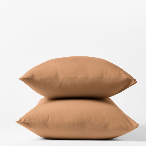 Organic Crinkled Percale™ Pillowcases - Coyuchi | Ginger