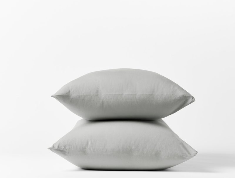 Organic Crinkled Percale™ Pillowcases - Coyuchi | Pewter