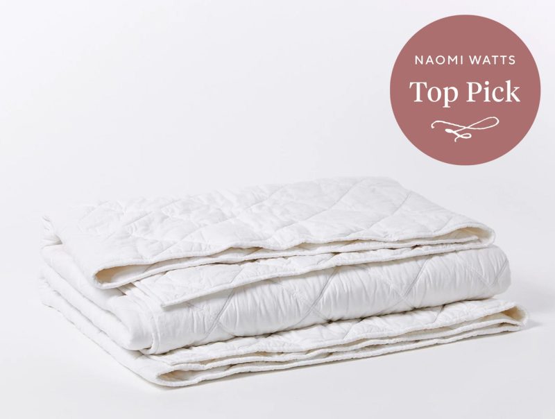 Diamond-Stitched Organic Cotton Comforter | Alpine White