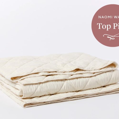 Diamond-Stitched Organic Cotton Comforter | Undyed