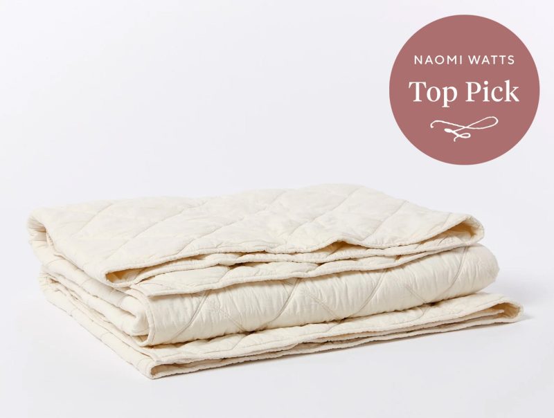 Diamond-Stitched Organic Cotton Comforter | Undyed