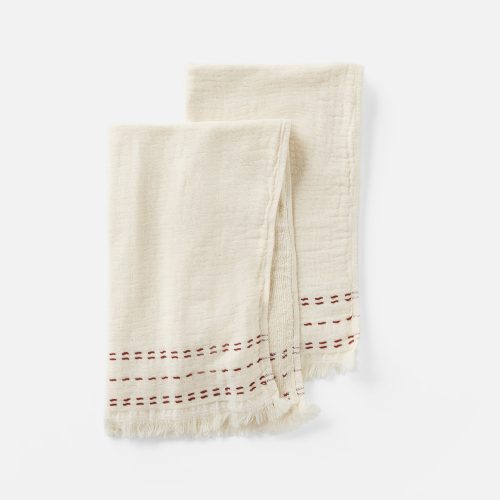 Alder Organic Hand Towel, Set of 2 | Undyed w/Claret