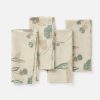 Aurora Print Napkins, Set of 4 | Natural w/Surf