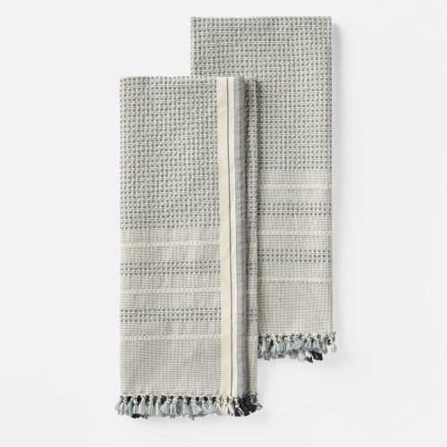 Bay Organic Hand Towels, Set Of 2 | Gulf w/Undyed