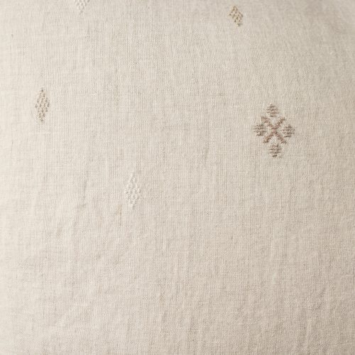 FA24 CambriaEmbroideredOrganicLinen Sham Euro UndyedwMulti B 1311