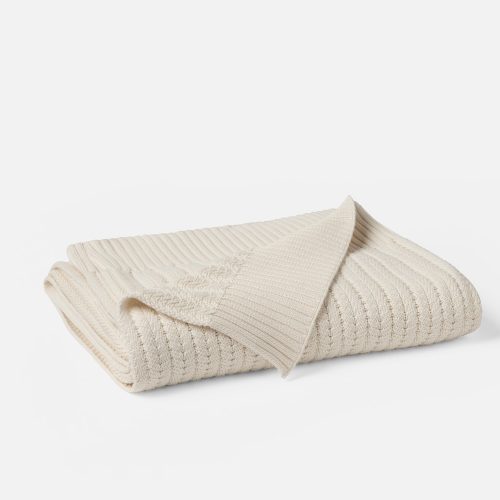 Casa Loma Organic Knit Throw | Undyed