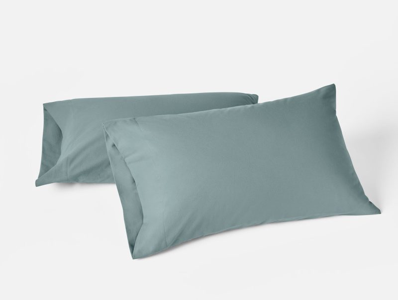 Cloud Brushed™ Organic Flannel Pillowcases | Lagoon