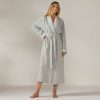 Women’s Cloud Brushed Organic Flannel Robe | Pale Gray Heather