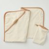 Cloud Loom Organic Baby Hooded Towel Set | Undyed w/Ginger