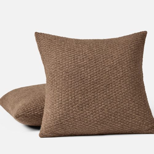 Cordillera Alpaca Cotton Decorative Pillow Cover | Camel Heather 