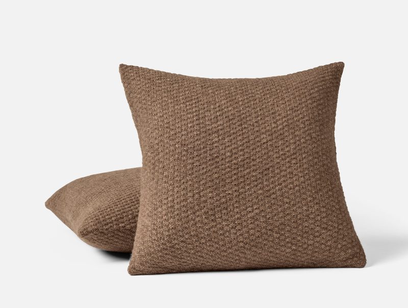 Cordillera Alpaca Cotton Decorative Pillow Cover | Camel Heather