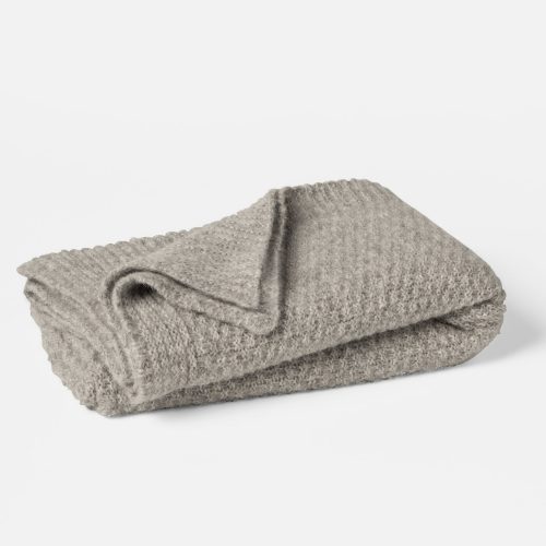 Cordillera Alpaca Cotton Knit Throw | Gray Heather