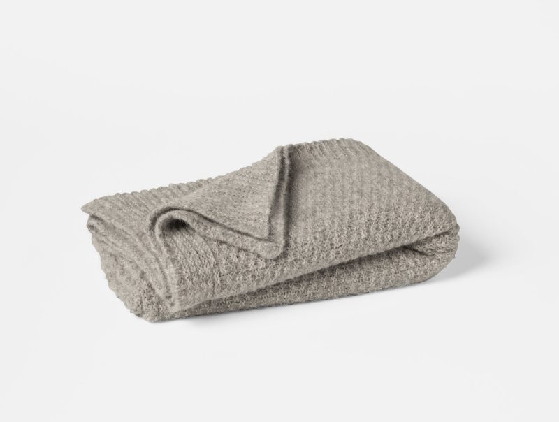 Cordillera Alpaca Cotton Knit Throw | Gray Heather