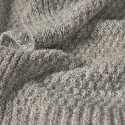 FA24 CordilleraAlpacaCottonKnit Throw GrayHeather B 869