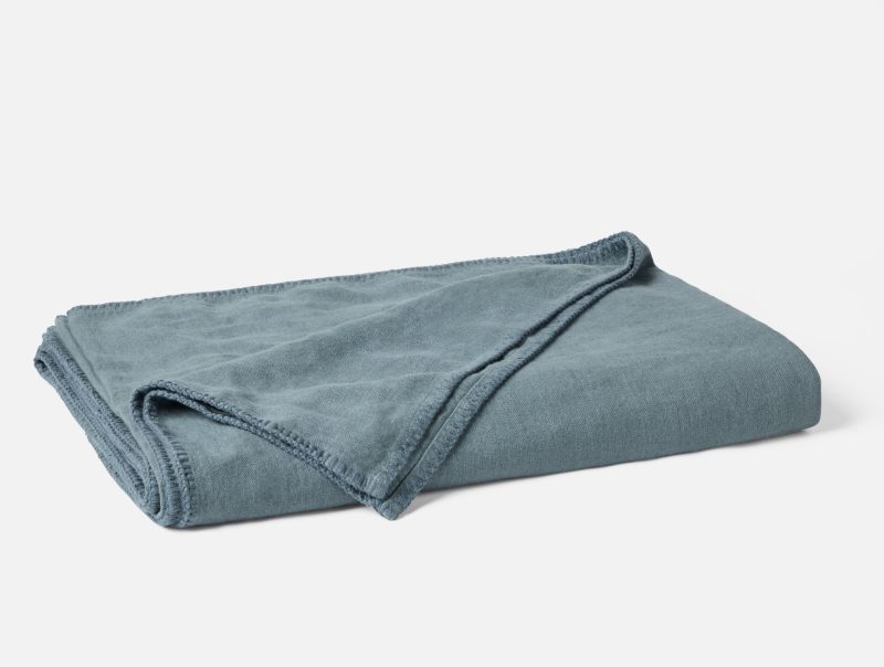 Helena Organic Linen Blanket | River