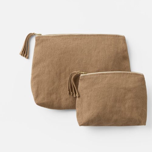 Helena Organic Linen Pouch Set | Doe