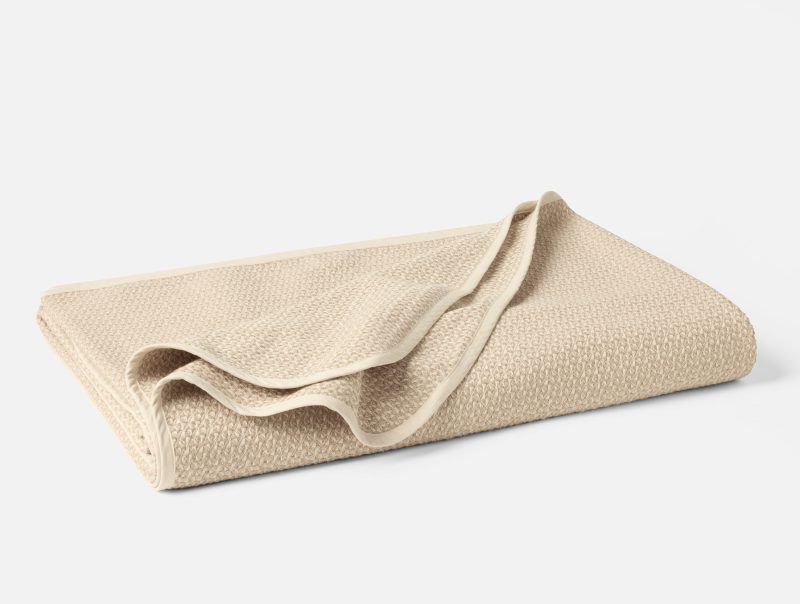 Honeycomb Organic Blanket | Undyed Oyster