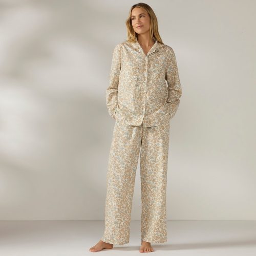 Women's Isla Organic Cotton Long Sleeve Pajama Set | Fawn Garden