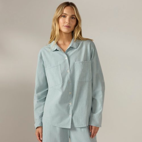 Women's Isla Organic Cotton Long Sleeve Pajama Set | Surf Chambray