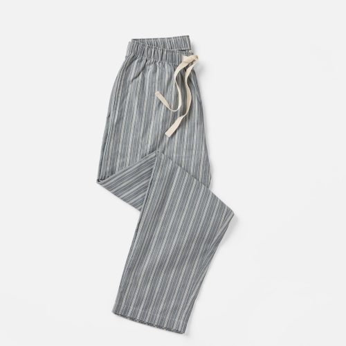 Men's Organic Crinkled Pajama Pants | Surf Stripe